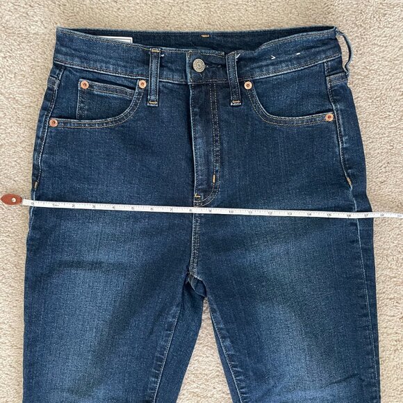 GAP High Rise Kick Fit Jeans – Dark Wash, Size 4L, Stretch Denim - Picture 8 of 10